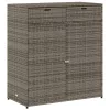  szürke polyrattan kerti tárolószekrény 105 x 55 x 113 cm