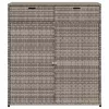  szürke polyrattan kerti tárolószekrény 105 x 55 x 113 cm