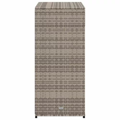  szürke polyrattan kerti tárolószekrény 105 x 55 x 113 cm