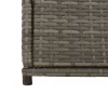  szürke polyrattan kerti tárolószekrény 105 x 55 x 113 cm