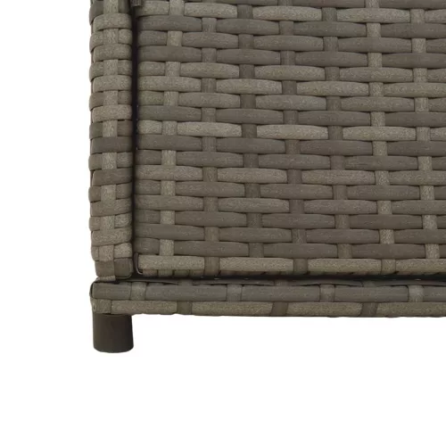  szürke polyrattan kerti tárolószekrény 105 x 55 x 113 cm