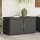  fekete polyrattan kerti tárolószekrény 110 x 55 x 60,5 cm