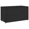  fekete polyrattan kerti tárolószekrény 110 x 55 x 60,5 cm