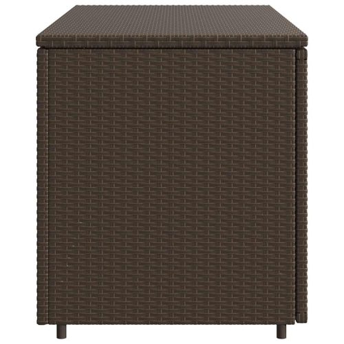  barna polyrattan kerti tárolószekrény 110 x 55 x 60,5 cm