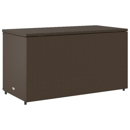  barna polyrattan kerti tárolószekrény 110 x 55 x 60,5 cm