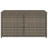  szürke polyrattan kerti tárolószekrény 110 x 55 x 60,5 cm