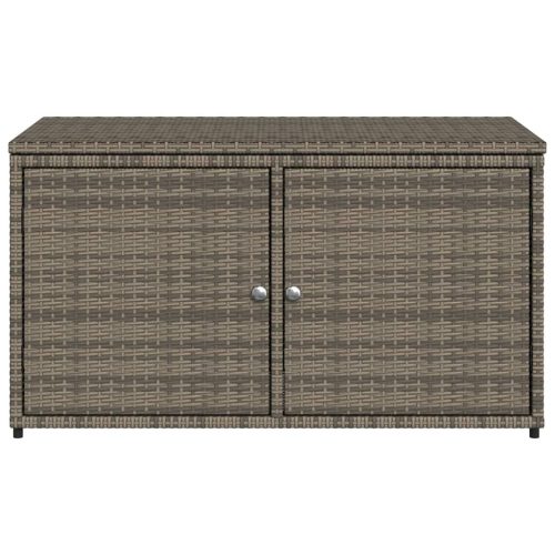  szürke polyrattan kerti tárolószekrény 110 x 55 x 60,5 cm