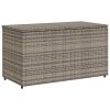  szürke polyrattan kerti tárolószekrény 110 x 55 x 60,5 cm
