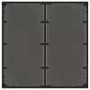  fekete polyrattan üveglapos kerti asztal 90 x 90 x 75 cm