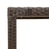  barna polyrattan üveglapos kerti asztal 90 x 90 x 75 cm