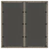  szürke polyrattan üveglapos kerti asztal 90 x 90 x 75 cm