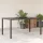  fekete polyrattan üveglapos kerti asztal 150 x 90 x 75 cm