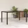  barna polyrattan üveglapos kerti asztal 150 x 90 x 75 cm
