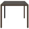  barna polyrattan üveglapos kerti asztal 150 x 90 x 75 cm