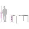  barna polyrattan üveglapos kerti asztal 150 x 90 x 75 cm