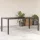  fekete polyrattan üveglapos kerti asztal 190 x 90 x 75 cm