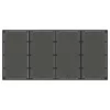  fekete polyrattan üveglapos kerti asztal 190 x 90 x 75 cm