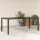  barna polyrattan üveglapos kerti asztal 190 x 90 x 75 cm