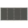  szürke polyrattan üveglapos kerti asztal 190 x 90 x 75 cm