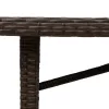  barna polyrattan üveglapos kerti asztal 240 x 90 x 75 cm