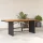  fekete polyrattan kerti asztal akácfa lappal 190 x 80 x 75 cm