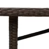  barna polyrattan üveglapos kerti asztal 190x80x75 cm