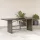  szürke polyrattan üveglapos kerti asztal 190 x 80 x 75 cm