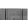  szürke polyrattan üveglapos kerti asztal 190 x 80 x 75 cm