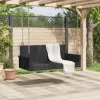  fekete polyrattan hintapad 119 x 56 x 48 cm