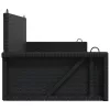  fekete polyrattan hintapad 119 x 56 x 48 cm