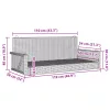  fekete polyrattan hintapad 119 x 56 x 48 cm