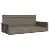  szürke polyrattan hintapad 119x56x48 cm