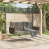  szürke polyrattan hintapad 119x56x48 cm