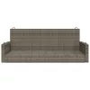  szürke polyrattan hintapad 119x56x48 cm
