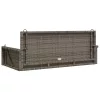  szürke polyrattan hintapad 119x56x48 cm