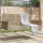  bézs polyrattan hintapad 119 x 56 x 48 cm