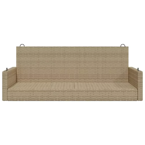  bézs polyrattan hintapad 119 x 56 x 48 cm