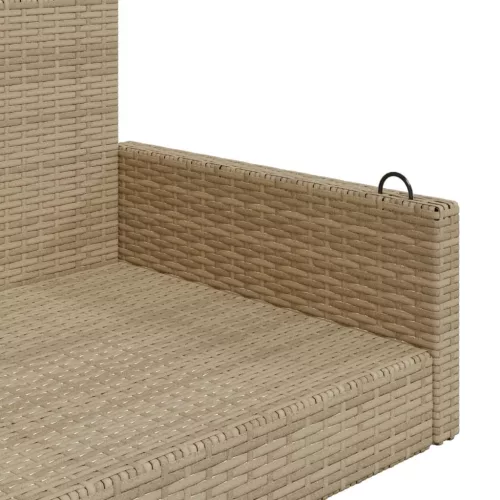  bézs polyrattan hintapad 119 x 56 x 48 cm