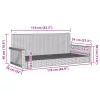  bézs polyrattan hintapad 119 x 56 x 48 cm