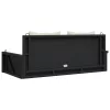  fekete polyrattan hintapad párnával 119 x 56 x 48 cm
