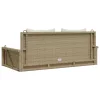  bézs polyrattan hintapad párnával 119 x 56 x 48 cm