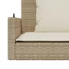  bézs polyrattan hintapad párnával 119 x 56 x 48 cm