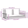  bézs polyrattan hintapad párnával 119 x 56 x 48 cm