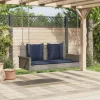  szürke polyrattan hintapad párnákkal 119 x 56 x 48 cm
