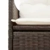  barna polyrattan dönthető kerti szék párnákkal