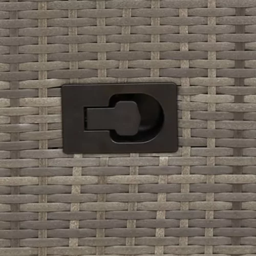  szürke polyrattan dönthető kerti szék párnákkal