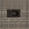  2 db szürke polyrattan dönthető kerti szék párnákkal