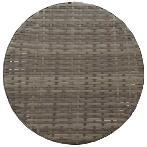  3 részes szürke polyrattan bisztrógarnitúra párnákkal