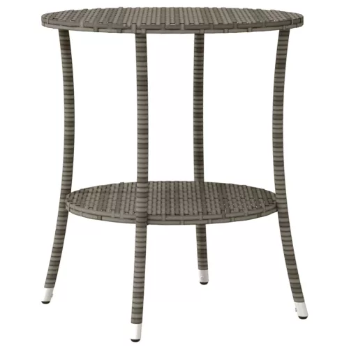  3 részes szürke polyrattan bisztrógarnitúra párnákkal