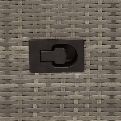  szürke polyrattan dönthető kerti szék párnákkal